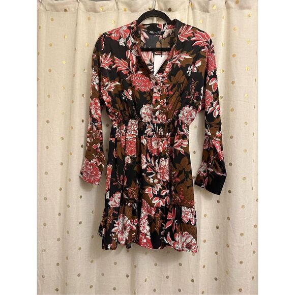 NWT  Printed Mini Dress - XSmall - Floral - Picture 1 of 16